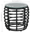 bistrosæt 3 dele polyrattan sort