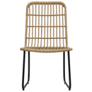 havestole 2 stk. polyrattan egetræsfarve