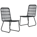 havestole 2 stk. polyrattan sort