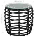 bistrosæt 3 dele polyrattan sort
