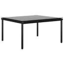 loungesæt 6 dele med hynder PVC sort