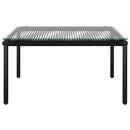 loungesæt 6 dele med hynder PVC sort
