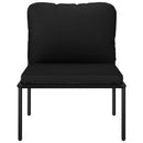 loungesæt 6 dele med hynder PVC sort