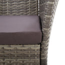 havestole 2 stk. med hynder polyrattan grå
