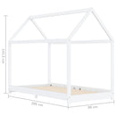 sengestel til børneseng 90 x 200 cm massivt fyrretræ hvid
