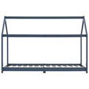 sengestel til børneseng 90 x 200 cm massivt fyrretræ grå
