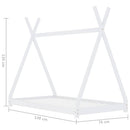 sengestel til børneseng 70 x 140 cm massivt fyrretræ hvid