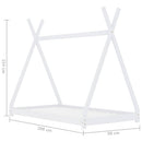 sengestel til børneseng 90 x 200 cm massivt fyrretræ hvid
