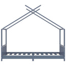 sengestel til børneseng 90 x 200 cm massivt fyrretræ grå