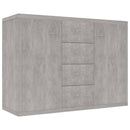 skænk 88x30x65 cm konstrueret træ betongrå