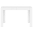 spisebord 120x60x76 cm konstrueret træ hvid