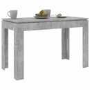 spisebord 120x60x76 cm konstrueret træ betongrå
