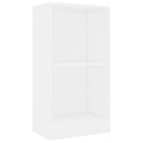 bogreol 40x24x75 cm konstrueret træ hvid