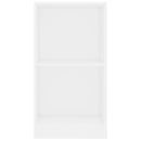 bogreol 40x24x75 cm konstrueret træ hvid
