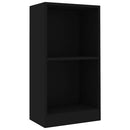 bogreol 40x24x75 cm konstrueret træ sort