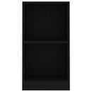 bogreol 40x24x75 cm konstrueret træ sort