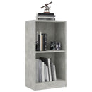bogreol 40x24x75 cm konstrueret træ betongrå