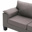 Sofa Gråbrun 4-personers Stof
