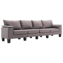 Sofa Gråbrun 4-personers Stof
