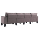 Sofa Gråbrun 4-personers Stof