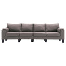 Sofa Gråbrun 4-personers Stof