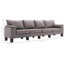 Sofa Gråbrun 4-personers Stof