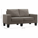 Sofa Gråbrun 2-sædet Stof