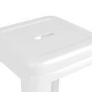 barstole 2 stk. stabelbare metal hvid