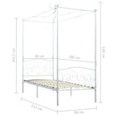 sengestel til himmelseng 90 x 200 cm metal hvid