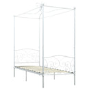 sengestel til himmelseng 100 x 200 cm metal hvid