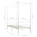 sengestel til himmelseng 100 x 200 cm metal hvid