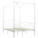 sengestel til himmelseng 140 x 200 cm metal hvid