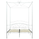 sengestel til himmelseng 140 x 200 cm metal hvid