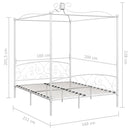 sengestel til himmelseng 160 x 200 cm metal hvid