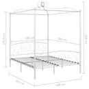 sengestel til himmelseng 180 x 200 cm metal hvid