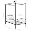 sengestel til himmelseng 100 x 200 cm metal sort