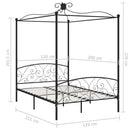 sengestel til himmelseng 120 x 200 cm metal sort