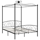 sengestel til himmelseng 160 x 200 cm metal sort