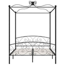 sengestel til himmelseng 160 x 200 cm metal sort