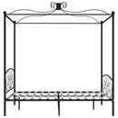 sengestel til himmelseng 160 x 200 cm metal sort