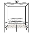 sengestel til himmelseng 180 x 200 cm metal sort