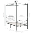 sengestel til himmelseng 100 x 200 cm metal grå
