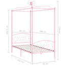 sengestel til himmelseng 90 x 200 cm metal pink