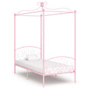 sengestel til himmelseng 100 x 200 cm metal pink
