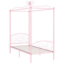 sengestel til himmelseng 100 x 200 cm metal pink