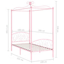 sengestel til himmelseng 100 x 200 cm metal pink