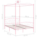sengestel til himmelseng 120 x 200 cm metal pink