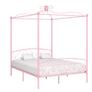 sengestel til himmelseng 160 x 200 cm metal pink