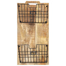 væghængt magasinholder 33x10x67 cm massivt ru mangotræ