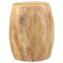 taburet tøndeformet ru mangotræ
